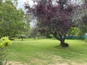 An empty lot off of Caledonia St. in La Conner Wa. The site of three new affordable homes.